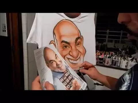CARICATURA EM CAMISETAS - CARICATURISTA ABEL COSTA