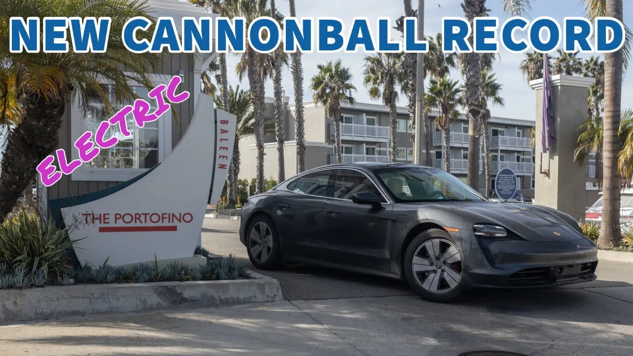 Beating The Electric Cannonball Record In A Porsche Taycan 4S