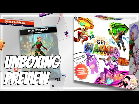 Unboxing Get Stacked: A Mario Party Style Board Game with a RPG Twist | Jake & Cierra React