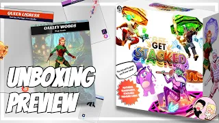 Unboxing Get Stacked: A Mario Party Style Board Game with a RPG Twist | Jake & Cierra React