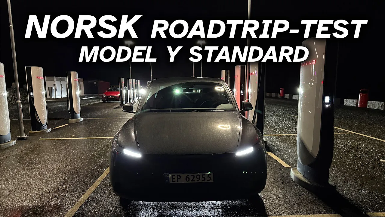 Hvor langt går Model Y Standard på 15 minutter med lading?