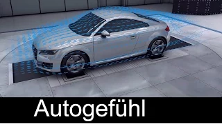 Audi technology insight with 3D printer, augmented reality, light & wind tunnel, robots