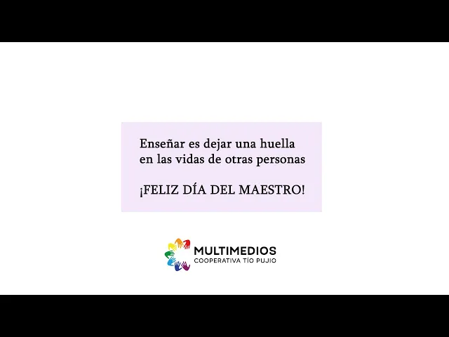 SALUTACIÓN POR EL DÍA DEL MAESTRO
