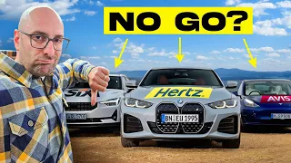 Tja, das passiert, wenn du ein E-Auto mietest...