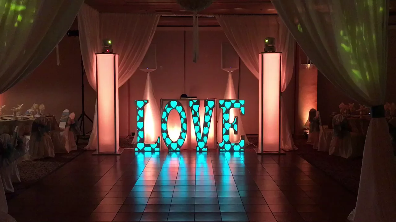 Product video thumbnail for Eliminator Decor Love 45-Inch Tall RGB LED Letters