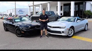Which convertible is the BETTER BUY? 2014 Mustang & 2015 Camaro