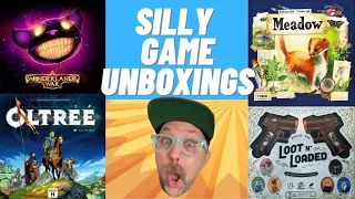 Silly Board Game Unboxings from March 2022 by Grant's Game Recs