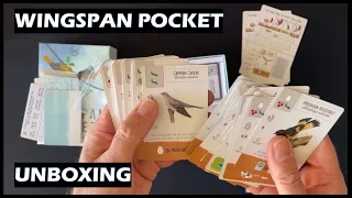 Unboxing Wingpan Pocket board game