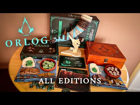 Assassin's Creed Orlog all editions Unboxing - Deluxe - Tavern horn - Kickstarter