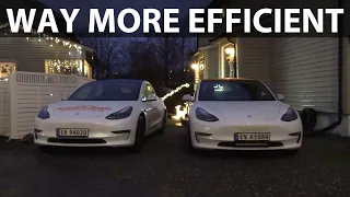 Heat pump test of 2021 Model 3 vs 2019 Model 3