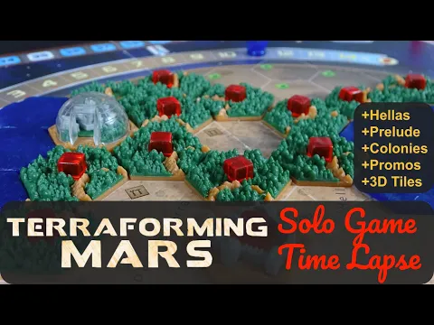Terraforming Mars Solo Gameplay Time Lapse in under 1 minute!