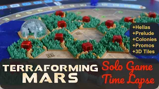 Terraforming Mars Solo Gameplay Time Lapse in under 1 minute!