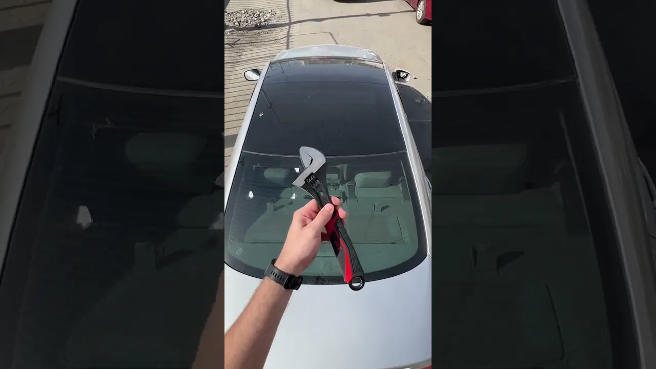 Will the car window stand strong? 🤔🚘 #tools #car #challenge