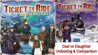 Dad vs Daughter - Ticket to Ride: Northern Lights - Unboxing