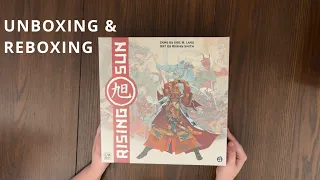 Rising Sun - Board Game Unboxing & Reboxing - See What's In The Box