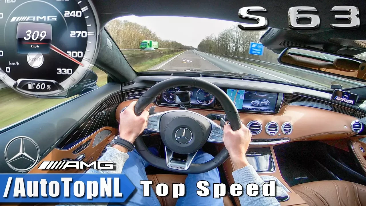MERCEDES S63 AMG COUPE | AUTOBAHN POV | ACCELERATION & TOP SPEED by AutoTopNL