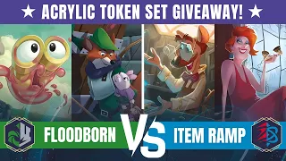 Floodborn Emerald Steel VS Item Ramp Ruby Sapphire - Disney Lorcana TCG Paper Gameplay *GIVEAWAY*