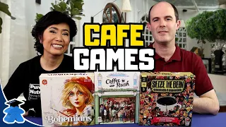 Cafe Board Games Review - Coffee Rush, Seize the Beans and Bohemians