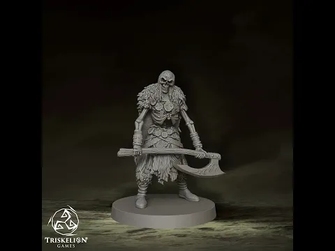 Skeleton Warrior Miniature Turnable