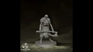 Skeleton Warrior Miniature Turnable