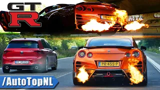 NISSAN GTR R35 *INSANE FLAMES* @ARMYTRIX & 100-200 by AutoTopNL