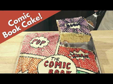 Comic Book Cake from The Comic Book Bubble | Board Game Bakes