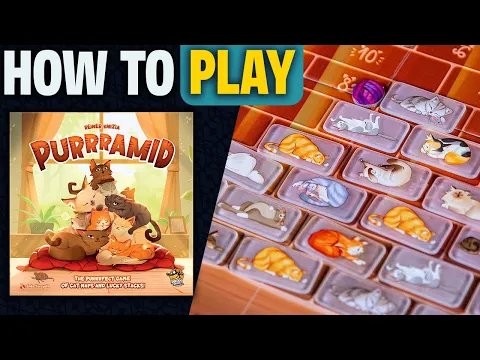 Purrramid | How to Play | Learn To Play in 6 Minutes! | Push Your Luck Dice Board Game with Cats!