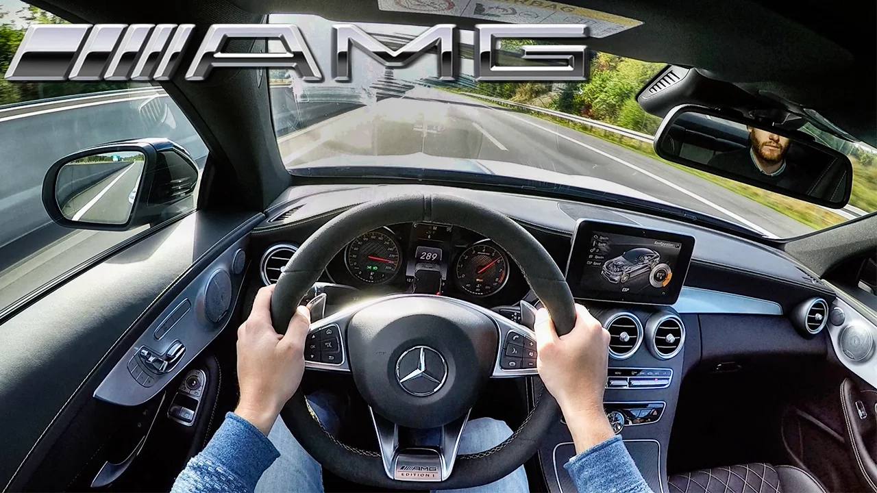 Mercedes AMG C63 Coupe ACCELERATION & TOP SPEED POV on AUTOBAHN