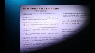 Warfighter: Even More Keywords