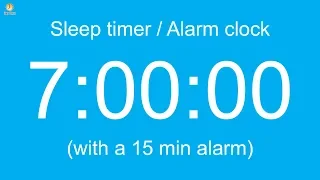 7 hour Sleep timer / Alarm clock (with a 15 min alarm) 7 hour Sleep timer / Alarm clock (with a 15 min alarm)
