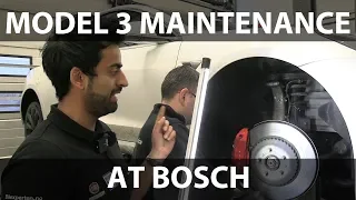 Tesla Model 3 serviced at Bilexperten Bosch