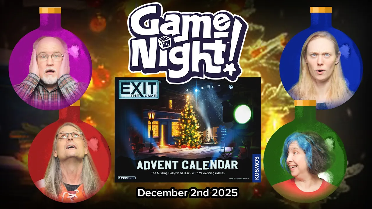 GameNight! 24 Days of Christmas Day 2 - Exit: The Game Advent Calendar - The Missing Hollywood Star