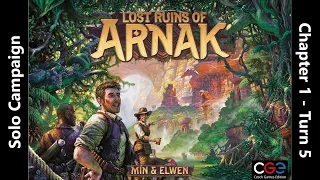 The Lost Ruins of Arnak - Solo Campaign - Chapter 1 Finale - Turn 5