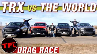 Rebel vs. Silverado vs. Raptor vs. TRX: The World’s Sickest Off-Road Truck Drag Race!