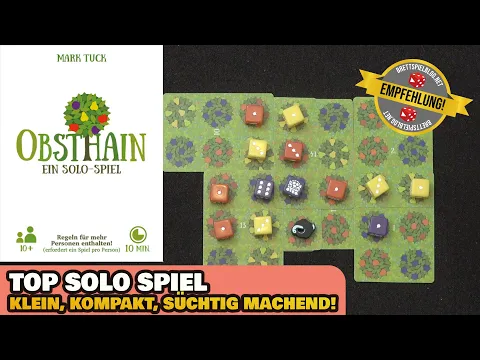 Obsthain: Ein Solo-Spiel • #2 der BESTEN Solo Spiele im Jahr 2021 • macht süchtig!