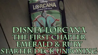 Disney Lorcana The First Chapter Emerald & Ruby Starter Deck Unboxing