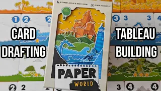 Paper World Board Game Review - Card Drafting & Tableau Building