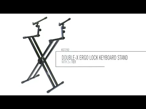 Product video thumbnail for On-Stage KS7292 Double-X Ergo Lok Keyboard Stand