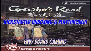 Geisha's Road Kickstarter Unboxing & Playthrough