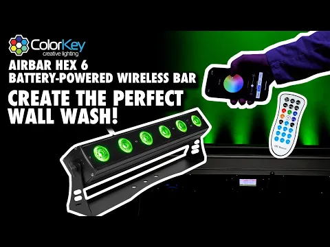 Product video thumbnail for ColorKey AirBar HEX 6 RGBAW-UV Wireless LED Wash Bar