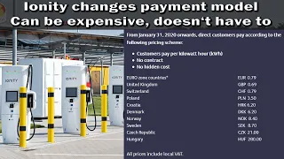 New Ionity prices. Can be expensive, doesn't have to!