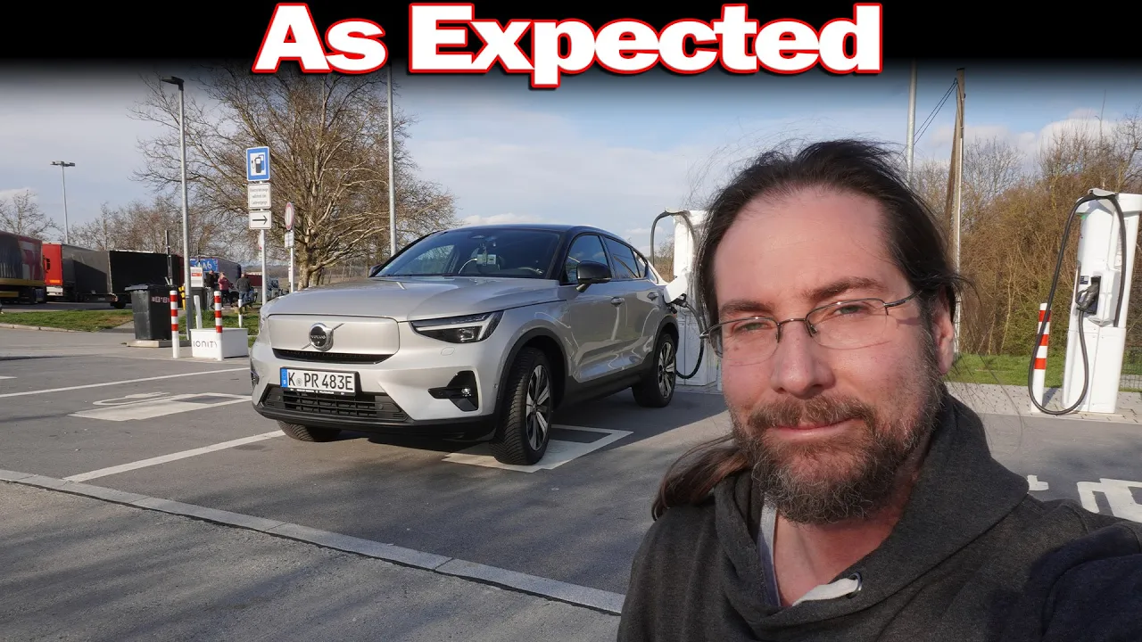 Volvo C40 Recharge Twin Motor - 130 km/h range test on the Autobahn