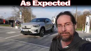 Volvo C40 Recharge Twin Motor - 130 km/h range test on the Autobahn
