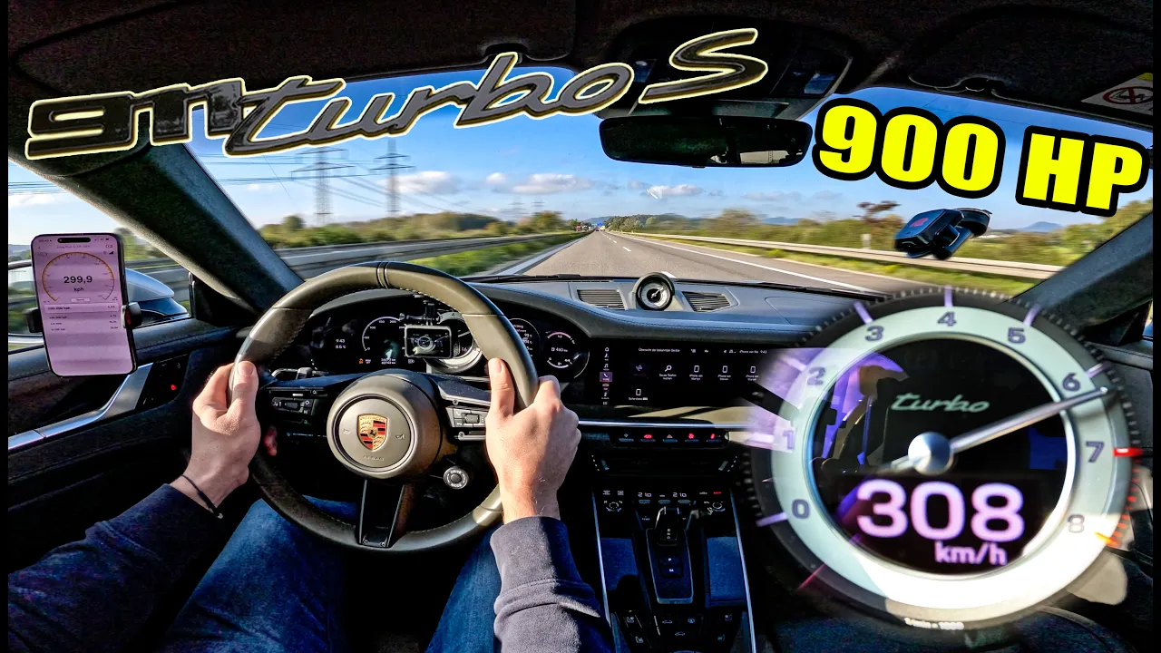 900HP PORSCHE 992 TURBO S is FAST AS F on the UNLIMITED AUTOBAHN!