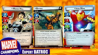 EXPERT BATROC | Marvel Champions Solo Playthrough with MARIA HILL & IRON MAN vs Expert BATROC