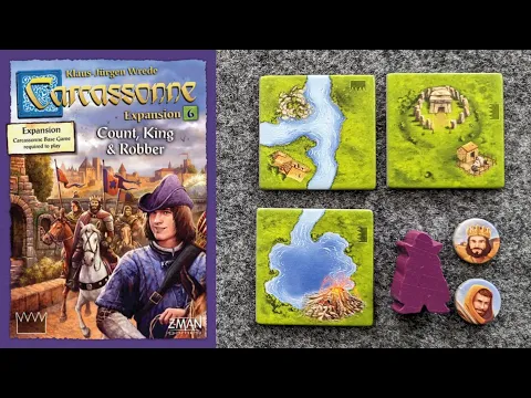 WHAT'S NEW Carcassonne Expansion 6: Count, King, and Robber, plus PLAYTHROUGH and RANKING