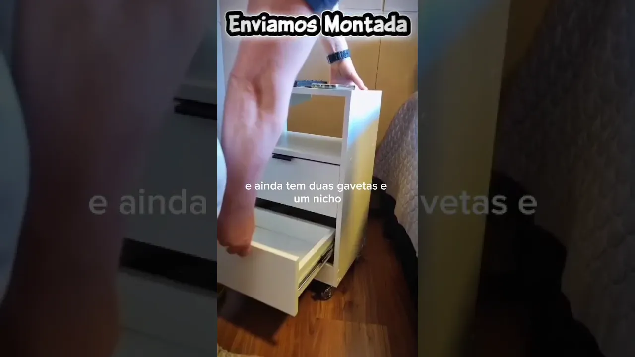 Vídeo de Mesa de Cabeceira Fl Decor, Design Moderno e Funcionalidade