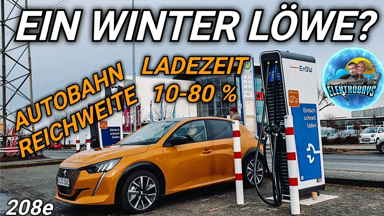 Peugeot 208 Elektroauto Test Winterreichweite Ladezeit 10-80 % Verbrauch #elektroauto #peugeot