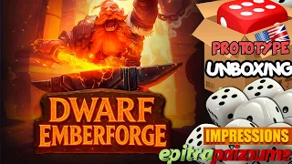 Dwarf Emberforge - Prototype Unboxing & First Impressions (EN) | Epitrapaizoume