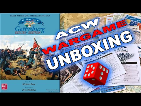 Three Days of Gettysburg: Deluxe Edition UNBOXING PREVIEW | ACW WARGAME Board Game